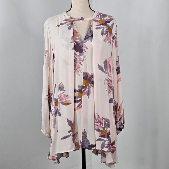 Free People Dresses & Skirts - Free‎ People Tunic Boho Mini Dress Floral Print | Women's Small | MINOR FLAW